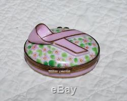 LIMOGES BREAST CANCER TRINKET BOX Hope Healing Remembrance France Rochard Heart