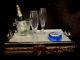 Limoges France Box Happy New Year Champagne & Caviar Tray With Bucket & Glasses