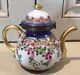 Limoges France Teapot Tea Service Handled Hinged Trinket Box Peint Main Rare