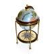 Limoges France Hinged Trinket Box Marque Deposee World Globe Bar Withglasses