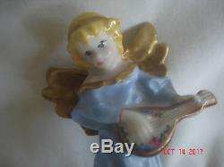 LIMOGES France PEINT MAIN ANGEL with LUTE TRINKET BOX Angel Clasp LE #202/300 BR
