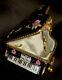 Limoges France Peint Main Af Baby Grand Piano Box With Roses & G-clef Music Note