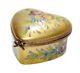 Limoges France Peint Main Hand Painted Gold Gilt Heart Floral Trinket Box Rare