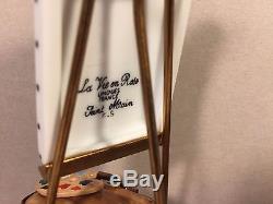 LIMOGES France Peint Main LA VIE EN ROSE EASEL WITH PAINT BOX Trinket Box