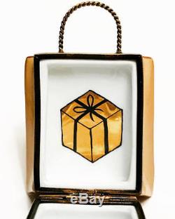 LIMOGES France Trinket Box Bloomingdale's Big Brown Bag Iconic Shopping Bag