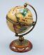 Limoges France Unique World Globe On Stand, Peint Main Trinket Box Signed