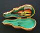 Limoges France Violin In Wood Case Trinket Box Handpainted La Gloriette Retired