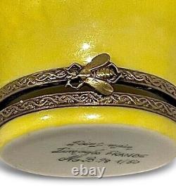 LIMOGES LEMON Trinket Box 1/50 Ltd Ed MB 1998 Peint Main France Retired Minty