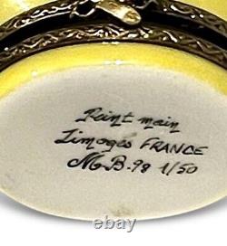 LIMOGES LEMON Trinket Box 1/50 Ltd Ed MB 1998 Peint Main France Retired Minty