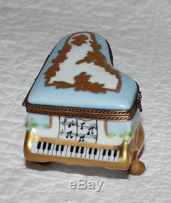 LIMOGES PIANO Limited Edition 49 / 500 French France Peint Main Trinket Box
