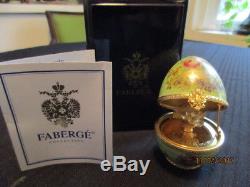 LIMOGES PORCELAIN FABERGE EGG'FLORAL BOUQUET #194 WithORIGINAL BOX & CERTIFICATE