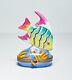 Limoges Peint Main France Tropical Angel Fish Colorful Porcelain Trinket Box