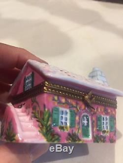 LIMOGES Porcelain Cabin House Trinket Gift Box