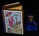 Limoges Porcelain Trinket Box Book Shape Paris Mini Cobalt Jeweled Perfume