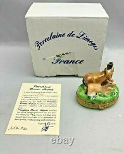 LIMOGES Porcelaine Pierre Arquie HORSE MARE & FOAL Limited Edition #118/750 2.5