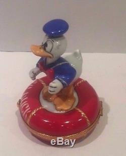 Limoges Trinket Box Donald Duck On Lifesaver Tube, Disney, Extremely Rare