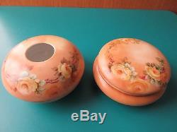 LIMOGES VANITY SET TRAY TRINKET BOX HAIR RECEIVER PIN DISH PLATE hand painted