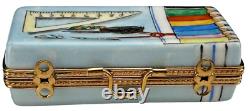 La Gloriette Limoges France Case Eraser Protractor Ruler & 4 Pencils Trinket Box
