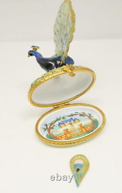 Laclaire Limoges Peacock Trinket Box with COA & Retail Box Free Shipping