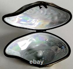 Large Oyster with Pearl Inside Limoges Box (Beauchamp)