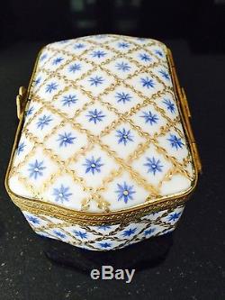 Le Tallec BIG Trinket box Croisillonés Bleus 1964 VERY RARE Stunning