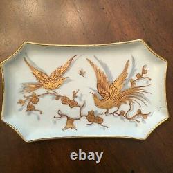 Le Tallec Dish France Porcelain Hand Painted Limoges Pin Birds