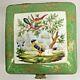 Le Tallec Large Jewelry Trinket Box Green Birds Of Paradise 6x6x3.5 Limoges
