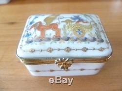 Le Tallec Limoges Cirque Chinois Hand Painted 1977 Trinket Box 2 VERY RARE