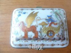 Le Tallec Limoges Cirque Chinois Hand Painted 1977 Trinket Box 2 VERY RARE