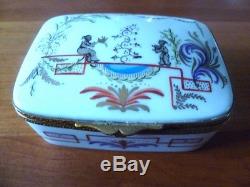 Le Tallec Limoges Cirque Chinois Variation Hand Painted 1953 Trinket Box