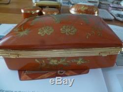 Le Tallec Limoges Corail Chinois Tiffany Hand Painted 1978 Large Trinket Box