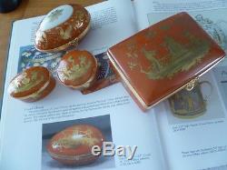 Le Tallec Limoges Corail Chinois Tiffany Hand Painted 1978 Large Trinket Box