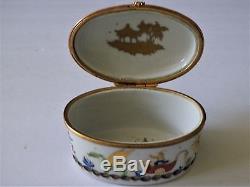 Le Tallec Limoges for Tiffany Cirque Chinois Oval Trinket Box