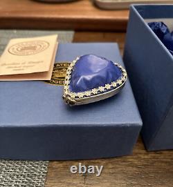 Les Ateliers de Limoges Fox & Paramount Titanic Blue Diamond Heart Trinket Box