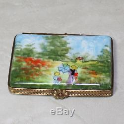 Limgoes France Trinket Box Peint Main Monet Les Coquelicots d'Argenteuil 250/700