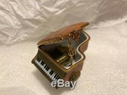 Limited Edition Limoges France Peint Main Af Grand Piano Music And Trinket Box