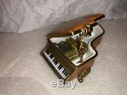 Limited Edition Limoges France Peint Main Af Grand Piano Music And Trinket Box
