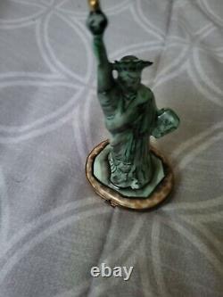 Limited Numbered Limoges France Peint Main Statue Of Liberty Trinket Box