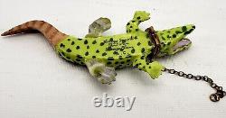 Limoges Alligator Trinket Box Chain France Peint Main Hinged