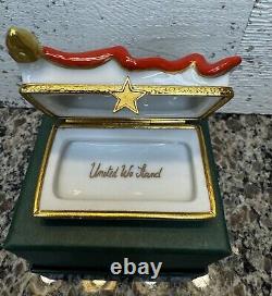 Limoges Artoria U. S. Flag Trinket Box