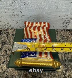 Limoges Artoria U. S. Flag Trinket Box