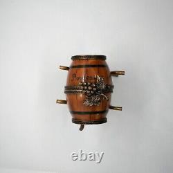 Limoges Bordeaux Wine Barrel Trinket Box