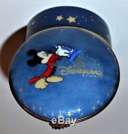 Limoges Box Artoria Disneyland Paris France Mickey Mouse Fantasia Wizard