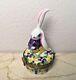 Limoges Box Bunny Rabbit Flower Basket Rochard Peint Main France Vintage