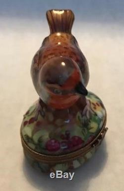 Limoges Box Bird With Nest And Egg