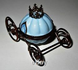 Limoges Box Cinderella's Blue Pumpkin Coach &'glass' Slipper Royal Carriage