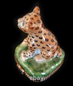 Limoges Box Cute Leopard Cub Lot 1212