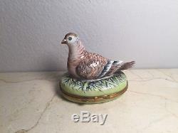 Limoges Box Exquisite CHAMART Bird Pigeon Peint Main France Vintage Rare