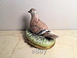 Limoges Box Exquisite CHAMART Bird Pigeon Peint Main France Vintage Rare