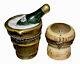 Limoges Box France Champagne Cork &champagne Bottle Ice Bucket Trinket Box Rare